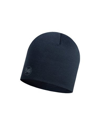 Merino Wool Thermal Hat Solid Black